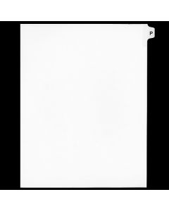 B.C. White 15th Cut Tabs  "P" *D4114-16* (25 sheets/ba