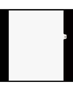 B.C. White 15th Cut Tabs "U"*D4114-21* (25 sheets/bag)