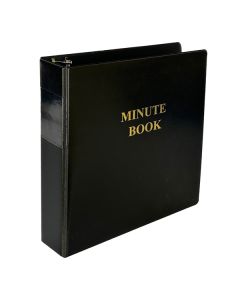 Black Castilian Vinyl 1-1/2 "SD" Minute Book Binders