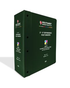 3"-5" Dark Green Expandable Post Binder - O&M Manuals