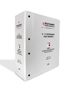 3"-5" White Expandable Post Binder - O&M Manuals