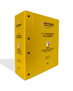 3"-5" Yellow Expandable Post Binder - O&M Manuals