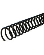 15mm x 12" (4:1) Black Plastic Coil